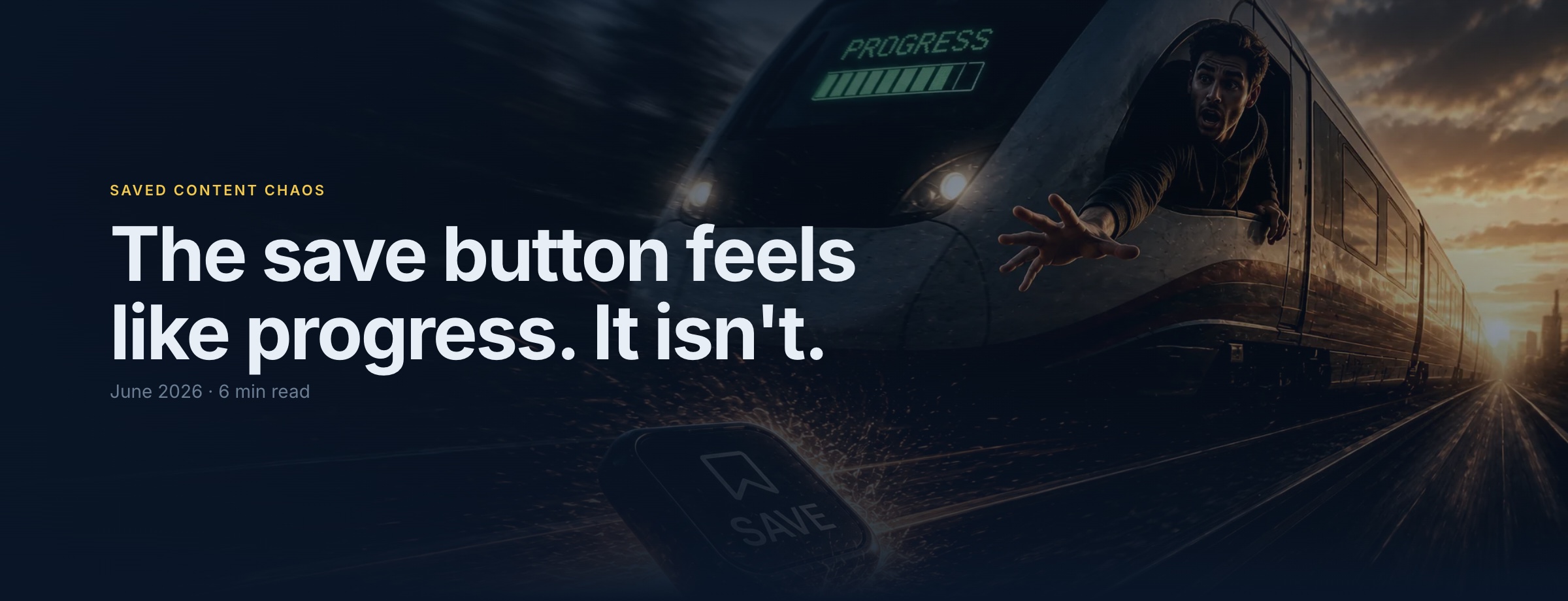 The save button feels like progress. It isn't.